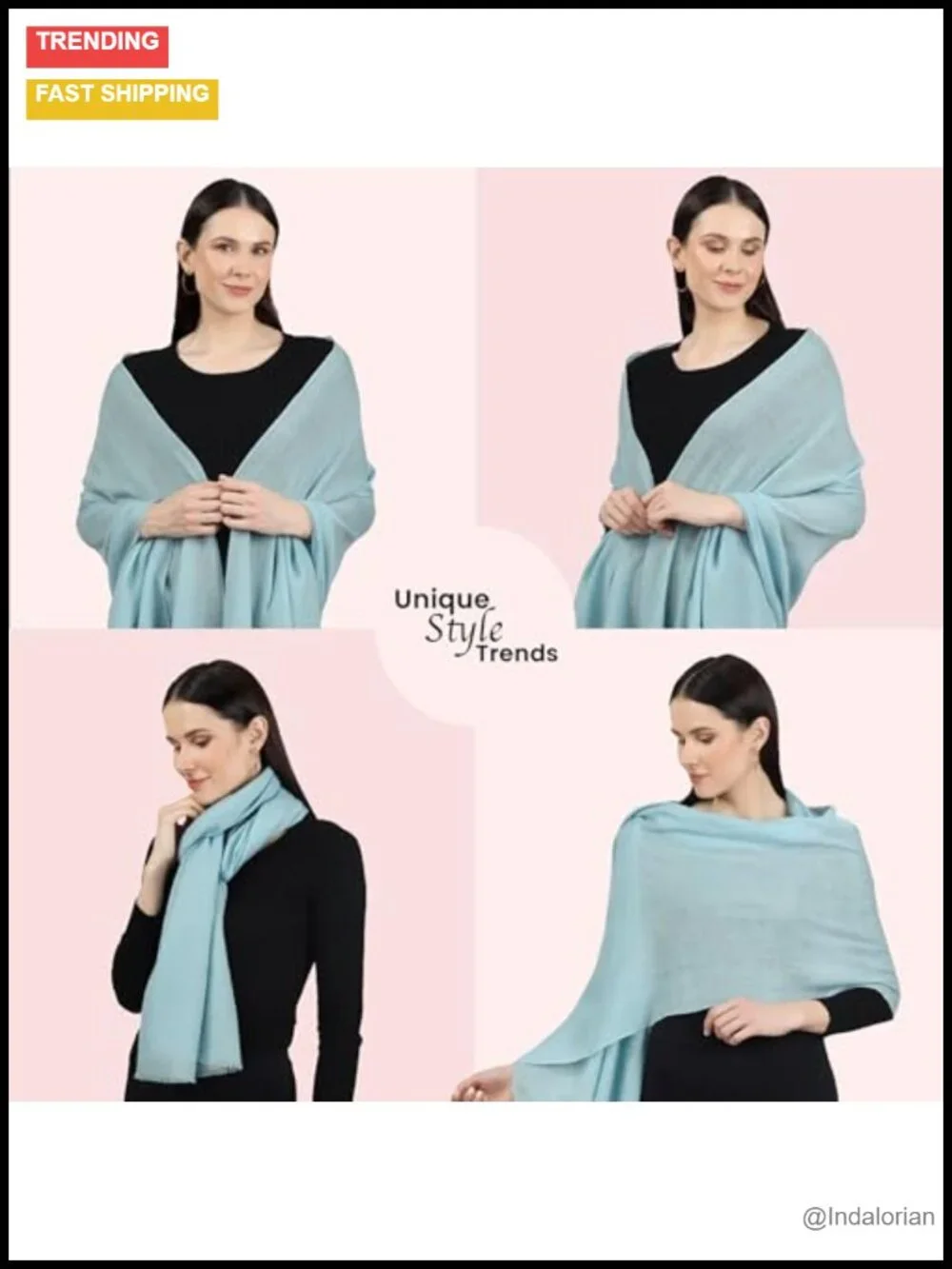 100% Himalayan Cashmere Wrap Scarf Lightweight Kashmiri Pashmina Shawl